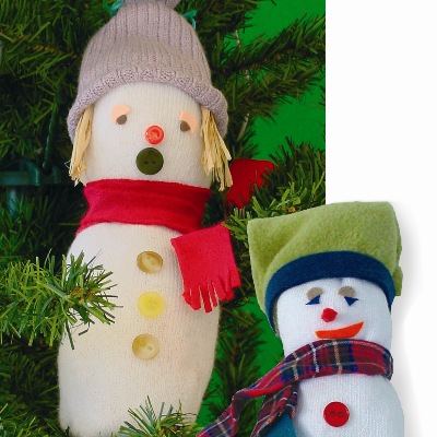 Χριστουγεννιάτικο Στολίδι Χιονάνθρωπος από Κάλτσα